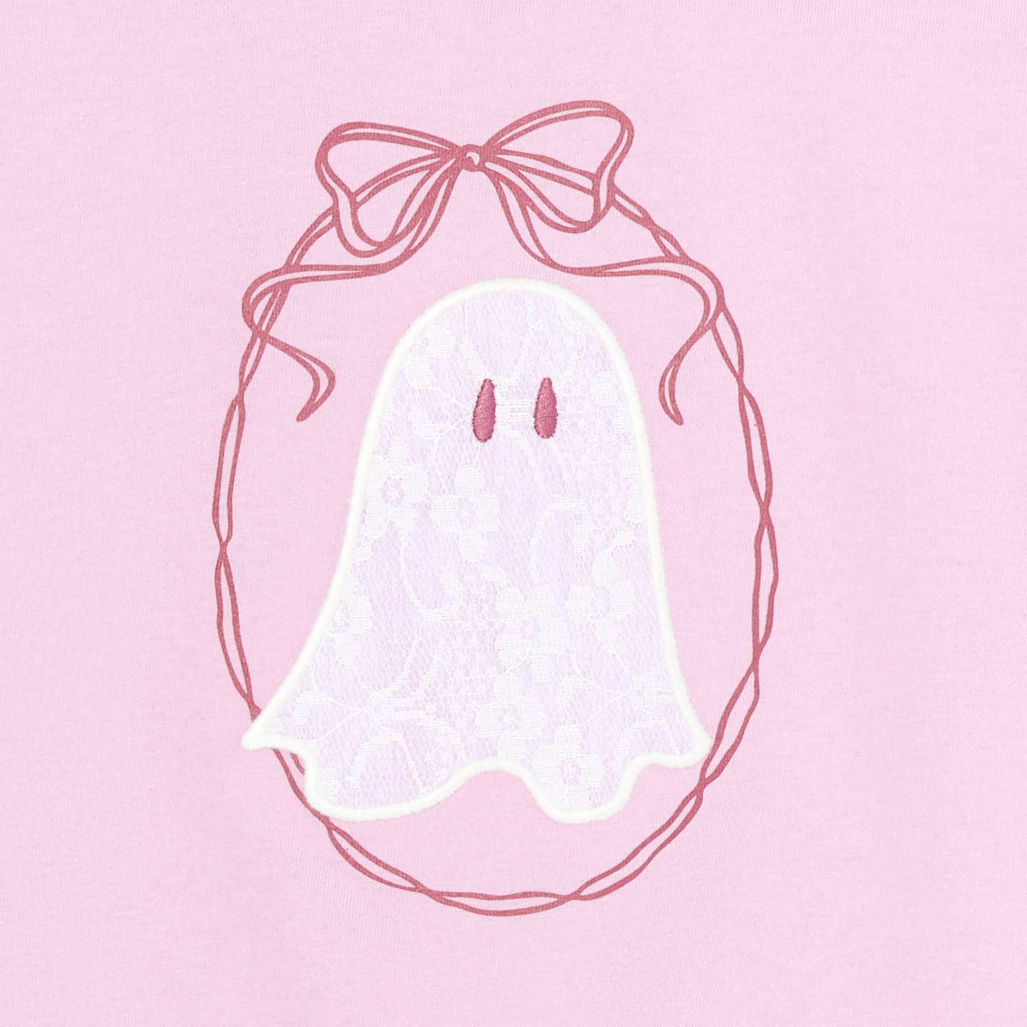 Детская футболка Cat & Jack Girls' Short Sleeve Halloween 'Ghost' Oversized Graphic, цвет: Розовато-лиловый — фото 3