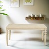 Roundhill Furniture Amonia Urban Style Wired Wood Turned-Leg Dining Table, Washed White Finish - 2 of 4
