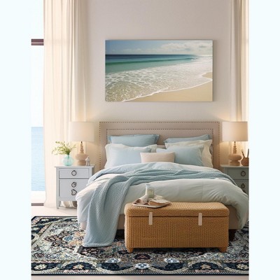 Elegant Navy Blue Handmade 3x5 Synthetic Area Rug