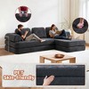 104'' Chenille Boneless Modular Sectional Sofa with Chaise and Deep Memory Foam Seat - 3 of 4