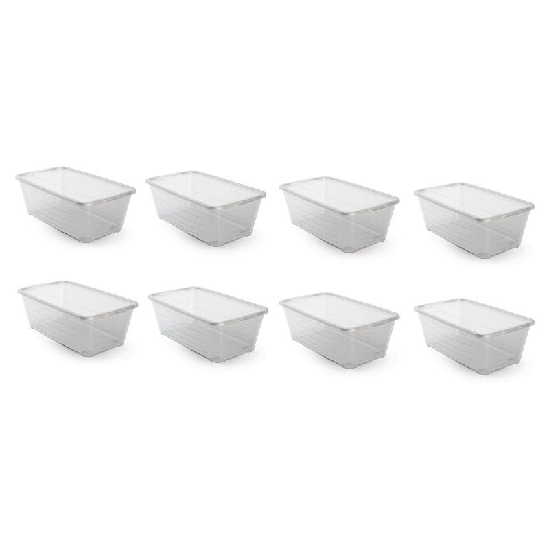 Life Story 6 Quart Rectangular Clear Plastic Protective Storage Shoe Box, 8 Pack, 1 of 7