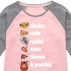 Girls' - Disney - Main Characters Shirt Tail Raglan Graphic T-shirt - 2 of 3