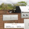 VEVOR Outdoor Kitchen Drawers 30\" W x 10\" H x 20\" D, Horizontal Double BBQ Access Drawers Stainless Steel with Handle, BBQ Island Drawers, Silver - 3 of 4