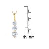 Pompeii3 1.00 Ct 3 - Stone Natural Diamond Pendant available in 14K White and Yellow Gold - 2 of 4