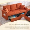 NicBex Modern Corduroy Sectional Sofa Futon Couch with Storage Ottoman,Comfortable 3-Seat Sofa Couch for Living Room,Apartment - 3 of 4