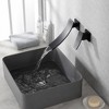 SUMERAIN Matte Black Wall Mount Bathroom Faucet Waterfall Single Handle with Brass Valve - image 4 of 4