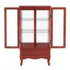 Display Cabinet With Glass Doors And Lights, Wine Cabinet Display Cabinet With Adjustable Glass Shelves - 3 of 4