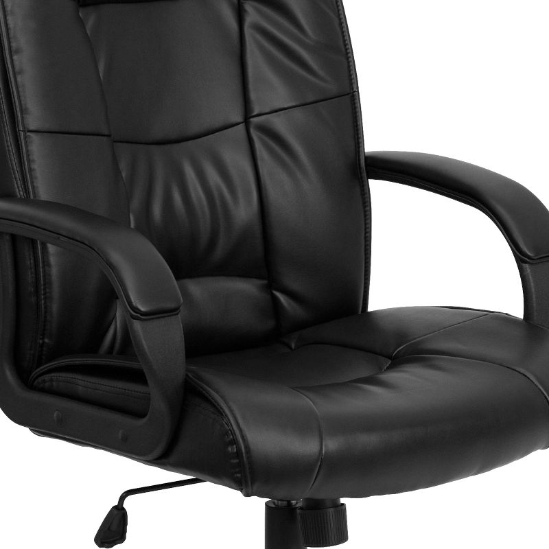 Emma and Oliver High Back Multi-Line Stitch Executive Swivel Office Chair with Arms, 5 of 12
