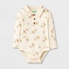 Baby Boys' 2pc Disney Winnie the Pooh Long Sleeve Bodysuit & Pants Suspender Set - Brown - 3 of 4