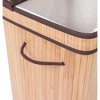 BirdRock Home Bamboo Square Laundry Hamper with Lid and Cloth Liner - Natural - 4 of 4