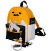 Gudetama Big Face Mini Cosplay PU Backpack Purse, Sanrio Shoulder Bag with Epoxy Filled Metal Gudetama Charm, 10.5 Inch, Faux Leather - 4 of 4