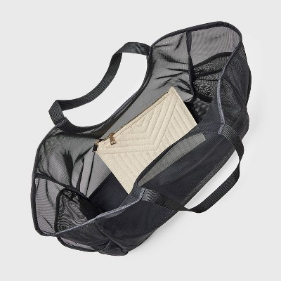 Сумки Shade & Shore Packable Cut Out Mesh Tote Handbag - Shade & Shore™ Black — фото 4