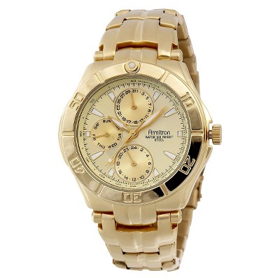 armitron men's gold watch