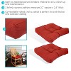 Sunnydaze Indoor/Outdoor Square Tufted Patio Chair Seat and Back Cushions - 20" - 2pk - 2 of 4