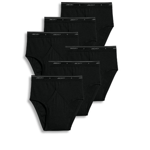 Jockey Men's Classic Low Rise Brief - 6 Pack 38 Black : Target