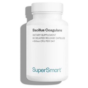SuperSmart Bacillus Coagulans Probiotic 4 Billion CFU per Day - Lactobacillus Sporogenes | Non-GMO & Gluten Free - 60 Delayed Release Capsules - 1 of 1