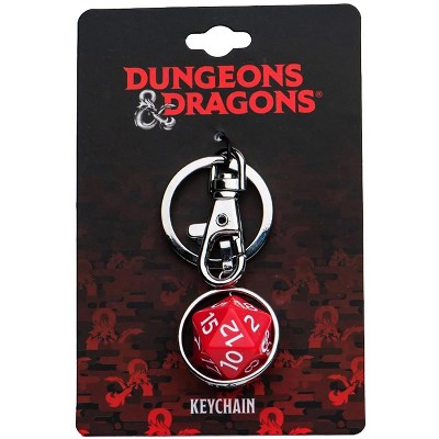 SalesOne LLC Dungeons & Dragons Spinning 20-Sided Dice Metal Keychain