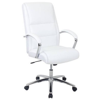 Bonded Leather Executive Chair Ice White - Global Furniture