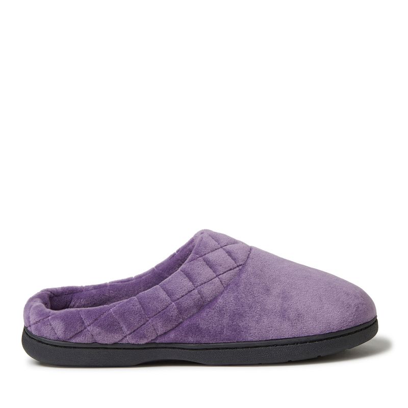 Dearfoams Women's Darcy Quilted Cuff Velour Clog House Slipper, 2 of 5