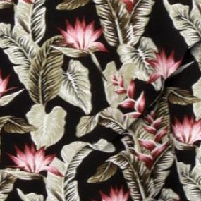 black leaf print