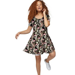 ellos Plus Size Short Sleeve A-Line Knit Dress - 1 of 4