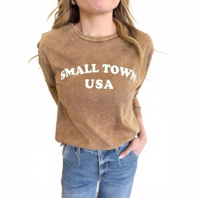 Women's Lawson Small Town Long Sleeve Top - OAT COLLECTIVE