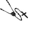 Steeltime 26" Black ip stainless steel beaded rosary - 2 of 4