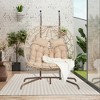 JUJABU Double Outdoor Rattan Hanging Chair with Cushions, Suitable for Balcony, Terrace and Garden Leisure - 4 of 4