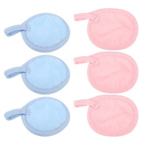 Unique Bargains Facial Soft Flannel Pads Makeup Remover Pads 6 Pcs - 1 of 4