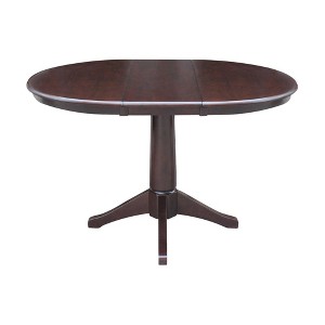 36" Magnolia Round Top Dining Table with 12" Leaf - International Concepts - 1 of 4