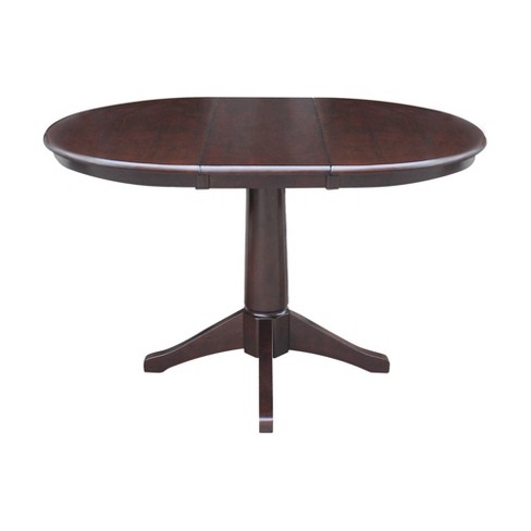 36" Magnolia Round Top Dining Table with 12" Leaf - International Concepts - image 1 of 4