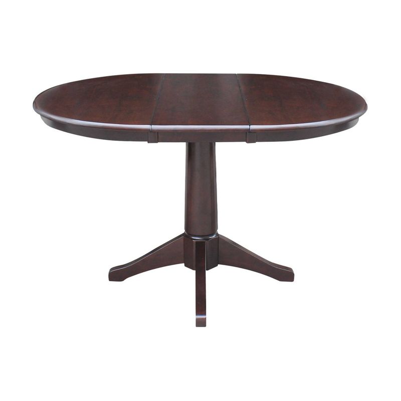 36" Magnolia Round Top Dining Table with 12" Leaf - International Concepts, 1 of 9