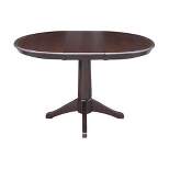 36" Magnolia Round Top Dining Table with 12" Leaf - International Concepts