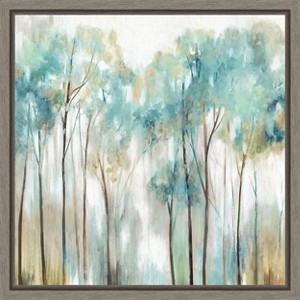Amanti Art Grace Land Teal Trees by Allison Pearce Canvas Wall Art Print Framed 16 x 16-in. - 1 of 4