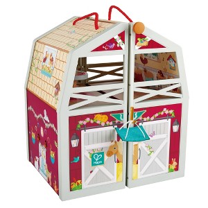Hape: Pony Club Ranch - Wooden 2 Level Barn Dollhouse, Ages 3+ - 1 of 4