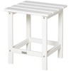 Outsunny Patio Side Table, 18" Square Outdoor End Table, HDPE Plastic Tea Table for Adirondack Chair, Backyard or Lawn - 4 of 4