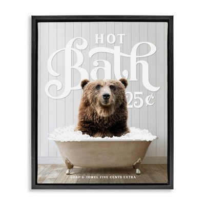 Stupell Industries Vintage Bathroom Bear Ad, 25" x 31"