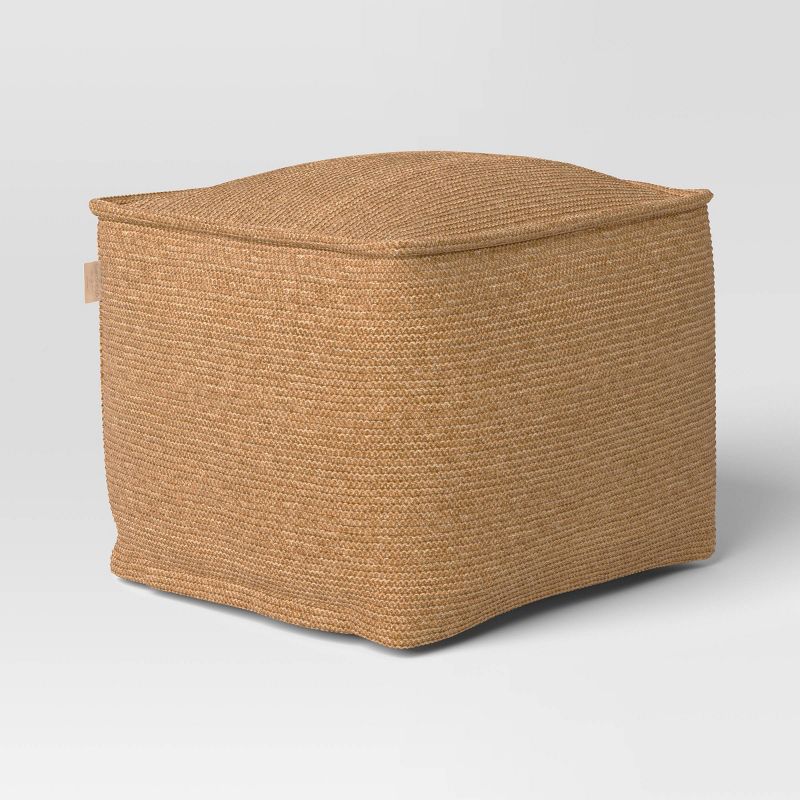 20"x15" Outdoor Patio Pouf Knit Olefin - Threshold™ , 1 of 6