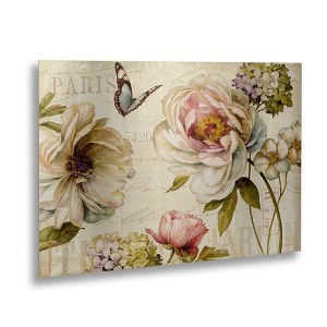 Trademark Fine Art-Lisa Audit 'Marche de Fleurs IV' Floating Brushed Aluminum Art - 1 of 4