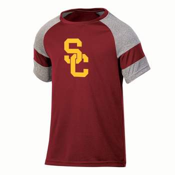 NCAA USC Trojans Boys' Gray Poly T-Shirt