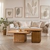 Vintage Fashion Style Square Coffee Table Set of 2 with Wood Grain Finish for Living Room, Office, and Dining Room - 4 of 4