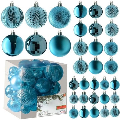 Prextex Acid Blue Christmas Ball Ornaments For Christmas Decorations ...