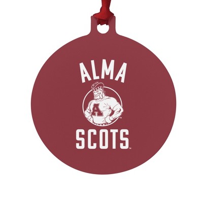 Alma College Scots Logo Aluminum Holiday Christmas Tree Ornament