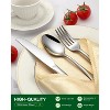 Itopfox 20-Piece Stainless Steel Flatware Set for 4, Mirror Polished Cutlery Utensil Set with Knife Fork Spoon Dishwasher Safe for Home & Restaurant - 3 of 4
