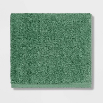 Image of Everyday Bath Towel Light Green - Room Essentials™: 100% Cotton, Midweight, Machine Washable, OEKO-TEX Certified