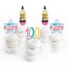 Big Dot of Happiness Happy 100th Day of School - Dessert Cupcake Toppers - 100 Days Party Clear Treat Picks - Set of 24 - 2 of 4