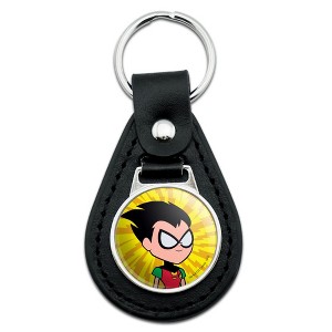 Teen Titans Go! Robin Black Leather Keychain - 1 of 4
