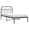 vidaXL 12" Black Twin XL Metal Bed Frame with Headboard No Mattress - 4 of 4