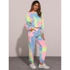 INSPIRE CHIC Women's Tie Dye Pullover Hoodie Drawstring Jogging Sports 2 Pieces Outfit Sweatsuits - 2 of 4