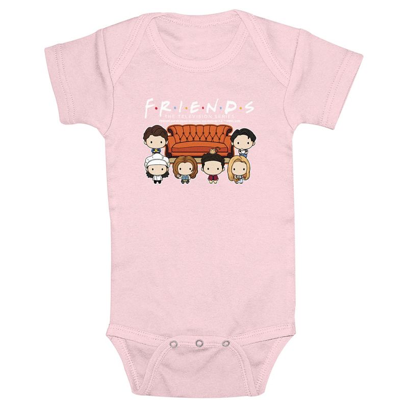 Infant's Friends Central Perk Couch Crew Chibi Onesie, 1 of 4